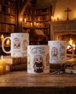 Arquivo Caneca Frei Gilson Santo Terço - Imagem 2