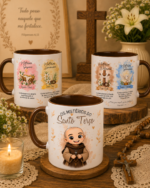 Arquivo Caneca Frei Gilson Santo Terço - Imagem 3