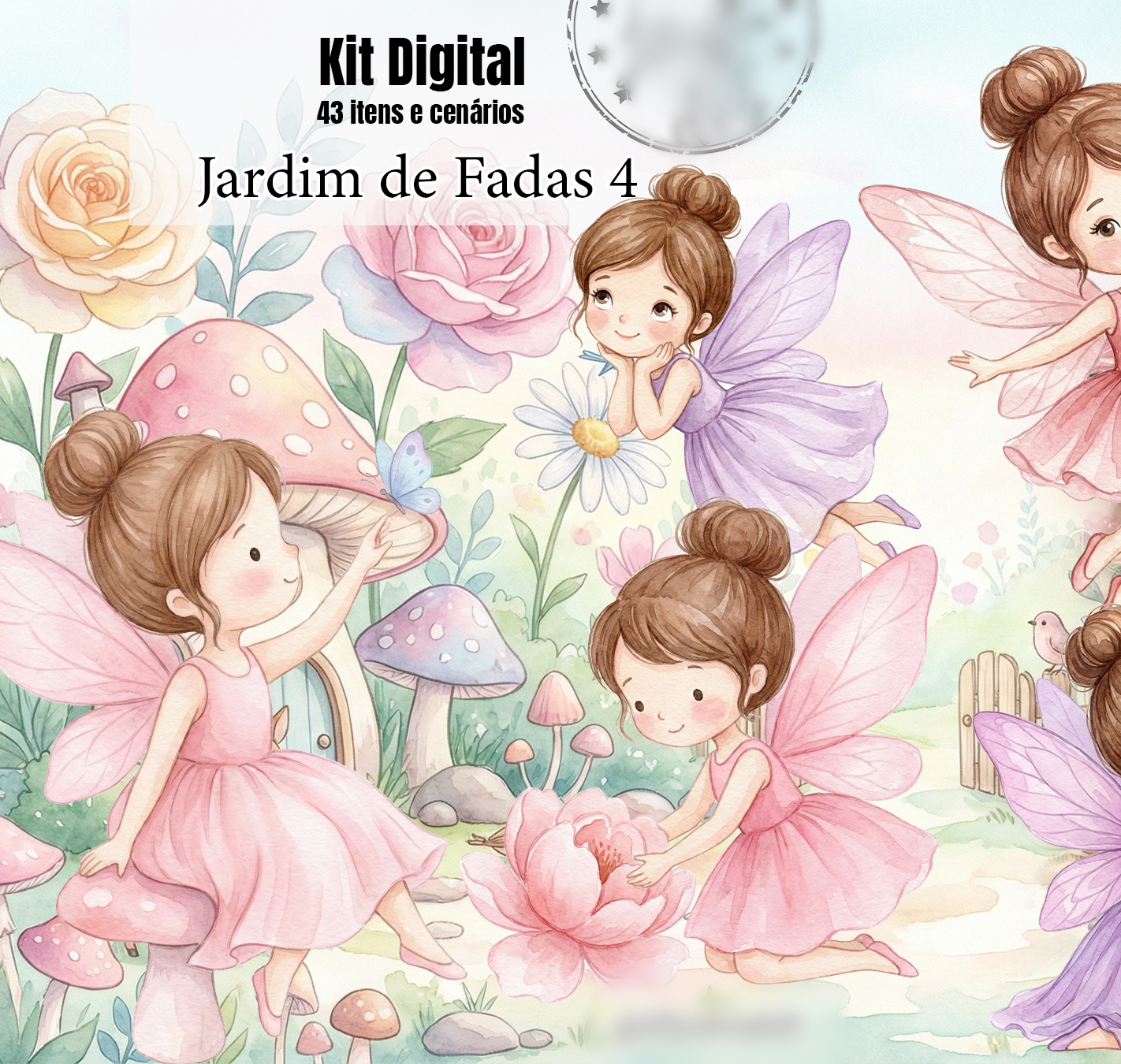 Jardim de Fadas 4 Kit Digital Jardim de Fadas 4 - Imagem 1