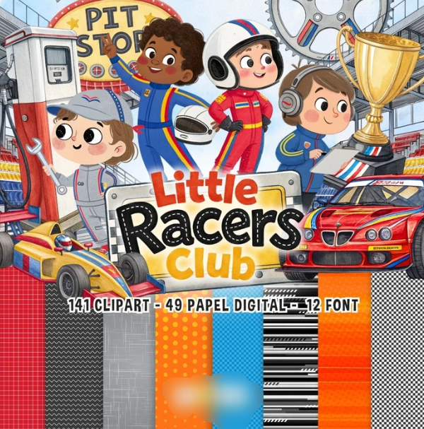 LITTLE RACERS CLUB Kit Digital Little Racers Club - Imagem 1