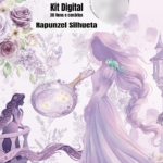 Kit Digital Rapunzel Silhueta