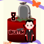 Arquivo Topo de Bolo Halloween Vampiro Drácula