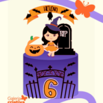 Arquivo Topo de Bolo Halloween Menina