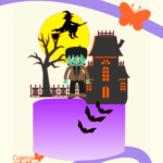 Arquivo Topo de Bolo Halloween Frankestein
