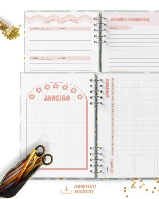 Arquivo Planner Permanente Professores Retrô 2027 - Imagem 3