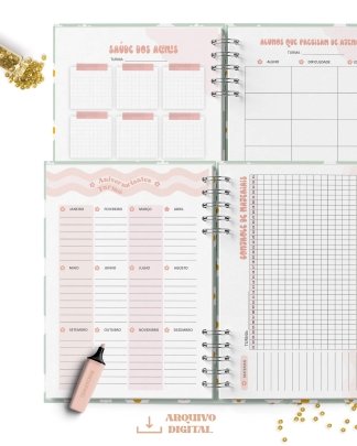 Arquivo Planner Permanente Professores Retrô 2027 - Imagem 4