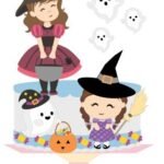 Arquivo Topo de Bolo Halloween Bruxinhas